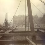 Construction of Chicago Public Library Central Library (currently the Chicago Cultural Center), 1894 March 23. Source: Chicago Public Library Archives, photograph 1.94.