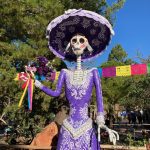 A skeleton as part of the Coco ofrenda display